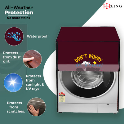 Hizing Front Loading Washing Machine  Cover(Width: 61 cm, Maroon)