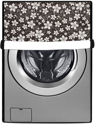 SAVEIT Front Loading Washing Machine  Cover(Width: 57 cm, Black, White)