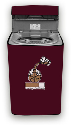 Hizing Top Loading Washing Machine  Cover(Width: 61 cm, Maroon, Brown)