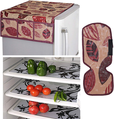 KUBER INDUSTRIES Fridge Mat(Width: 46 cm, Brown)