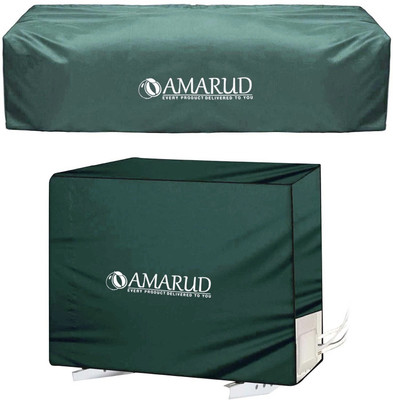 Amarud Air Conditioner  Cover(Width: 111 cm, Green)
