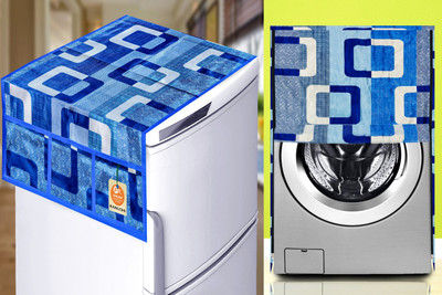 Kanushi Industries Front Loading Washing Machine  Cover(Width: 99 cm, Blue)