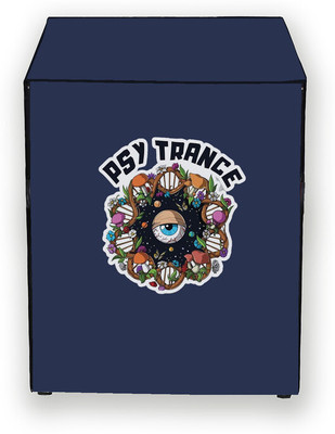 Hizing Front Loading Washing Machine  Cover(Width: 62 cm, Blue, Black)