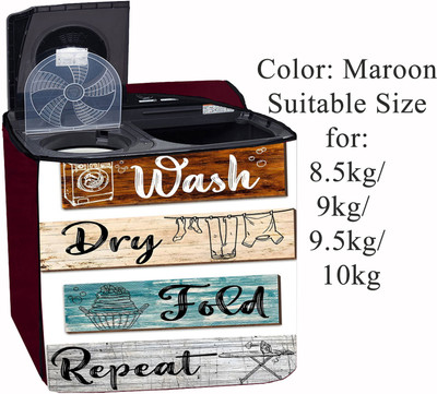 Declooms Semi-Automatic Washing Machine  Cover(Width: 94 cm, Maroon)