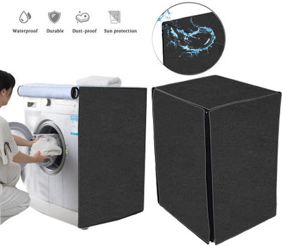 Rubieq Front Loading Washing Machine  Cover(Width: 62 cm, Black)