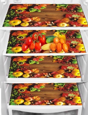 REVEXO Fridge Mat(Width: 32 cm, Multicolor, Transparent)