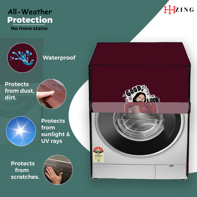 Hizing Front Loading Washing Machine  Cover(Width: 63 cm, Maroon, Red)