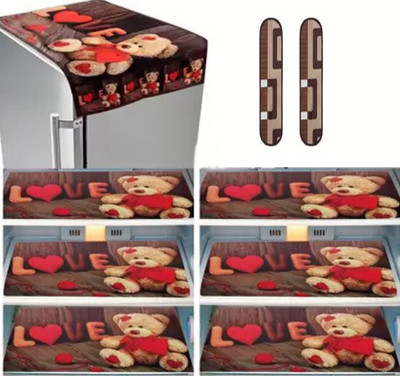 Crosmo Refrigerator  Cover(Width: 53 cm, Multicolor1)