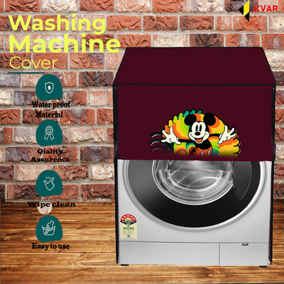 KVAR Front Loading Washing Machine  Cover(Width: 67 cm, Maroon)