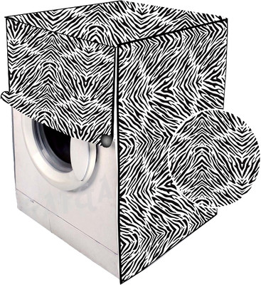 MAHAL CREATION Front Loading Washing Machine  Cover(Width: 61 cm, Zebra Black)