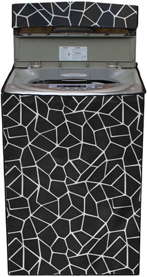Glory Care Top Loading Washing Machine  Cover(Width: 57 cm, Black Abstract)