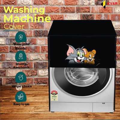 KVAR Front Loading Washing Machine  Cover(Width: 69 cm, Black)