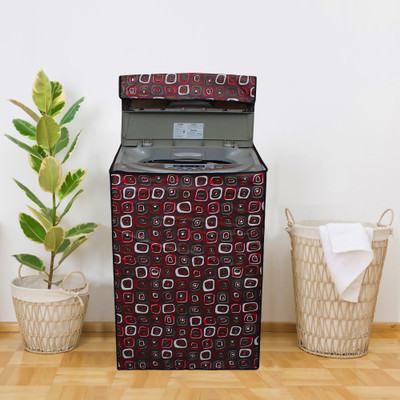 Glassiano Top Loading Washing Machine  Cover(Width: 58.42 cm, Maroon, Green)