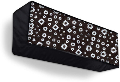 KingMatters Air Conditioner  Cover(Width: 33.02 cm, Black White Flower)