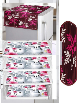 Creadcraft Refrigerator  Cover(Width: 91 cm, Multicolor)