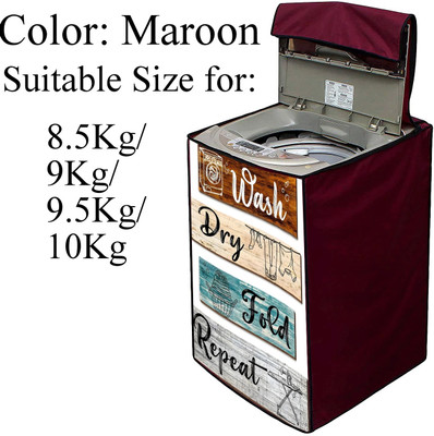 Declooms Top Loading Washing Machine  Cover(Width: 64 cm, Maroon)