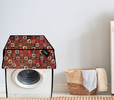 SHYMOR Front Loading Washing Machine  Cover(Width: 59 cm, Brown, Red, White & Orange)