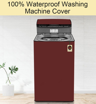 Comfort House Top Loading Washing Machine  Cover(Width: 58.42 cm, Maroon)