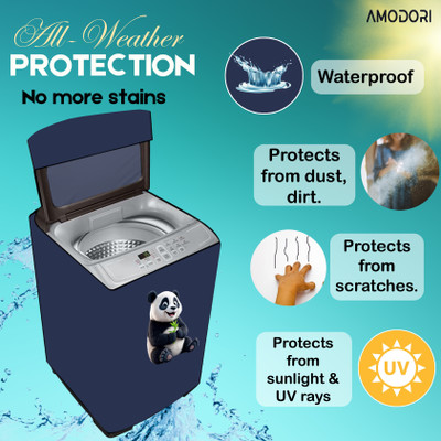 Amodori Top Loading Washing Machine  Cover(Width: 45 cm, Blue, White)