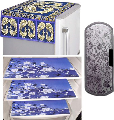 KUBER INDUSTRIES Fridge Mat(Width: 46 cm, Blue)