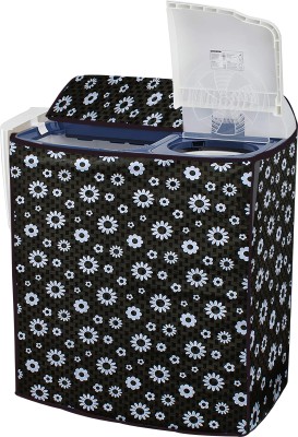 Star Weaves Semi-Automatic Washing Machine  Cover(Width: 84 cm, Black, White)