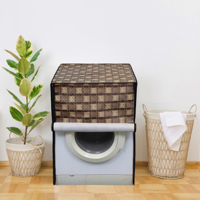Glassiano Front Loading Washing Machine  Cover(Width: 60.96 cm, Gold, Brown)