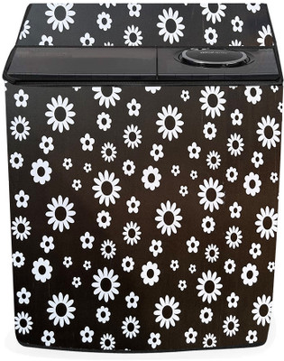 Homeify Semi-Automatic Washing Machine  Cover(Width: 80 cm, White, Black)