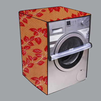 Nitasha Front Loading Washing Machine  Cover(Width: 61 cm, Brown, Red, Clear)