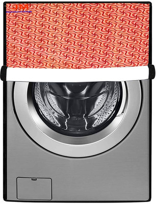 JM Homefurnishings Front Loading Washing Machine  Cover(Width: 60 cm, Multi, Red)