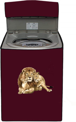 SIMSSOLUTIONS Top Loading Washing Machine  Cover(Width: 61.4 cm, Maroon)