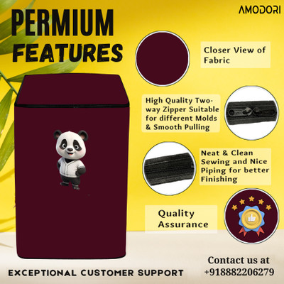 Amodori Top Loading Washing Machine  Cover(Width: 67 cm, Maroon, Pink)