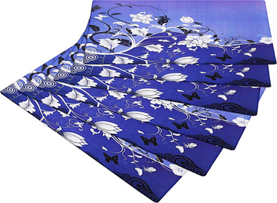 KUBER INDUSTRIES Rectangular Pack of 6 Table Placemat(Blue, PVC)