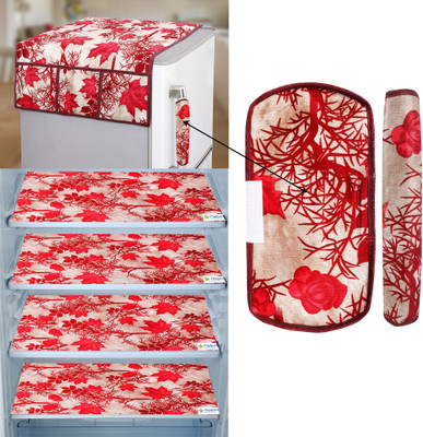 Crosmo Refrigerator  Cover(Width: 53 cm, Red)