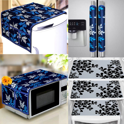 Kanushi Industries Refrigerator  Cover(Width: 99 cm, Blue)