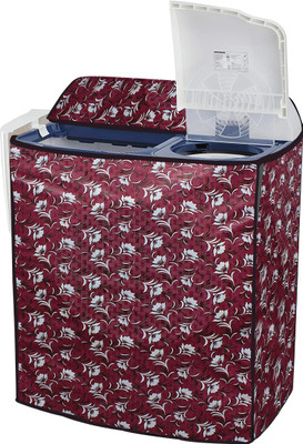 Star Weaves Semi-Automatic Washing Machine  Cover(Width: 84 cm, Pink, White)