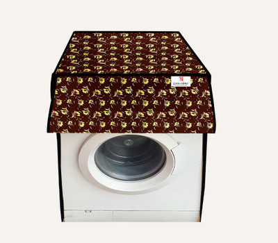 GURU-ISHMA Front Loading Washing Machine  Cover(Width: 60.96 cm, Brown, White)