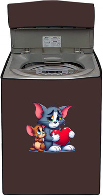 SO HOMEFURNISHING Top Loading Washing Machine  Cover(Width: 55 cm, Brown)