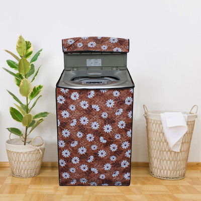 Glassiano Top Loading Washing Machine  Cover(Width: 60.96 cm, Brown, Orange)