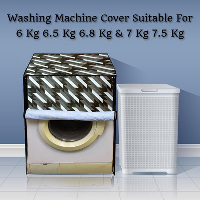 Wings Star Front Loading Washing Machine  Cover(Width: 54 cm, Grey)