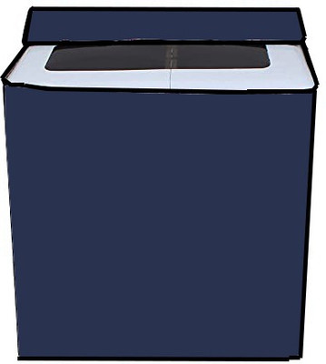 JM Homefurnishings Semi-Automatic Washing Machine  Cover(Width: 82 cm, Blue)