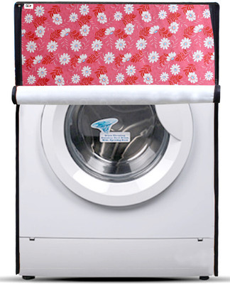 AAVYA UNIQUE FASHION Front Loading Washing Machine  Cover(Width: 70 cm, White, Pink)