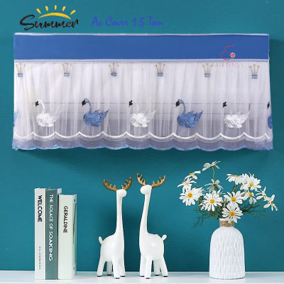 DARSHANAM WORLD Air Conditioner  Cover(Width: 97 cm, Blue, White)