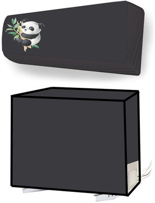 JM Homefurnishings Air Conditioner  Cover(Width: 35 cm, Grey)