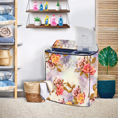 Kiwi Collections Semi-Automatic Washing Machine  Cover(Width: 44.5 cm, MULTI COLOUR)