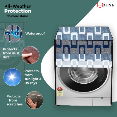 Hizing Front Loading Washing Machine  Cover(Width: 61 cm, Blue)
