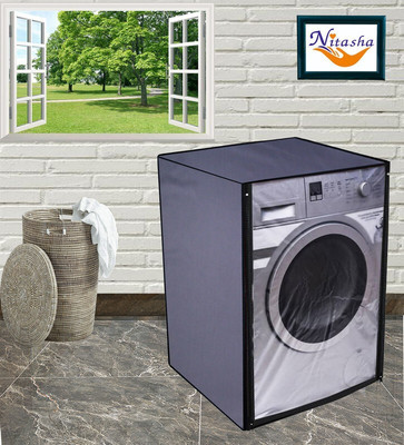 Nitasha Front Loading Washing Machine  Cover(Width: 68 cm, Grey)