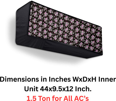 Amarud Air Conditioner  Cover(Width: 111 cm, Black, Pink)