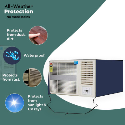 Hizing Air Conditioner  Cover(Width: 68.55 cm, Blue)