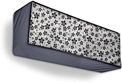 Lala Maneet Air Conditioner  Cover(Width: 114.3 cm, Grey Black Flower)