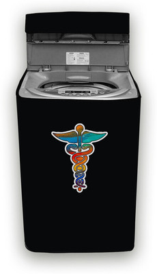 Hizing Top Loading Washing Machine  Cover(Width: 46 cm, Black, Blue)